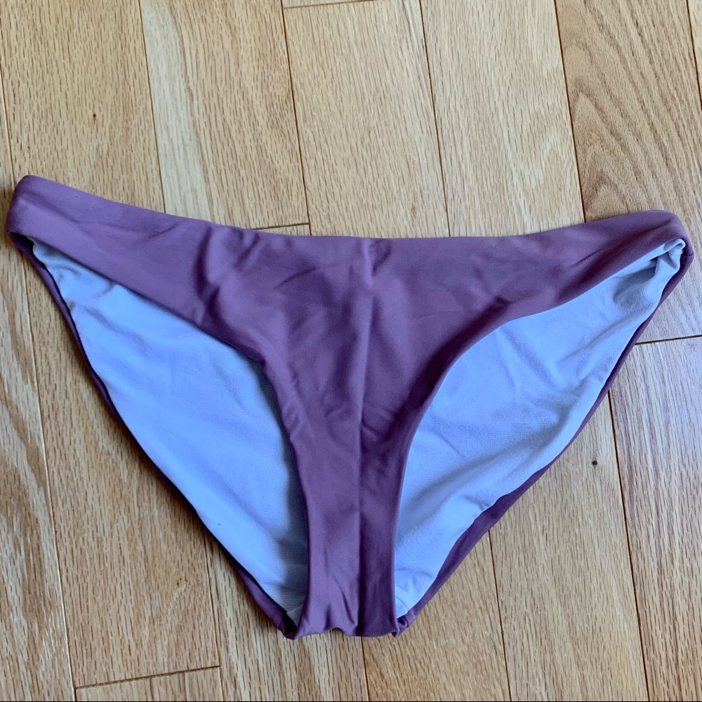 PinkBlush Mauve Solid Maternity Bikini Bottoms